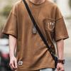 Men's Plus Size Summer Loose Fit Japanese Trend Waffle T-Shirt
