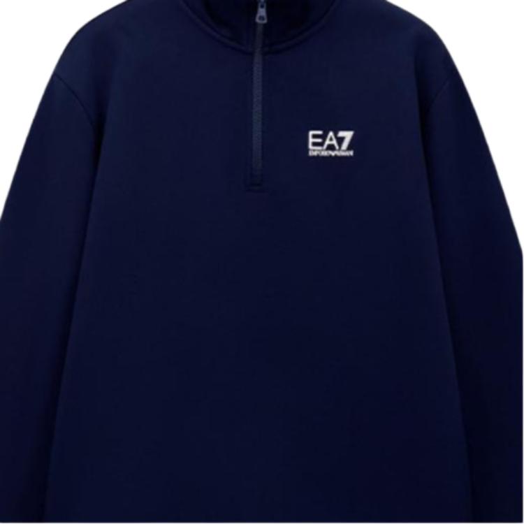 Emporio Armani EA7 FW25 Stand Collar Fleece Half-Zip Sweatshirt Men sweatshirt 8NPM35-PJVTZ-1562