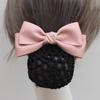 Women's Professional Hair Net Bow Clip for Work: Ideal for Hotel, Bank, Nurse, Flight Attendant, and Updo Styles.