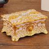 Vintage Elegant Jewelry Box with Gold Detailing, Alloy Pearl Storage Box Rings, Earrings, Makeup Table Decorative Accessories