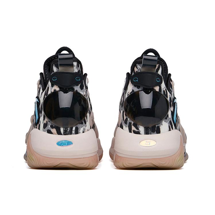 ANTA Shock Wave 3 Pro Basketball Shoes Men's Mid Top Lotus Gray/Wheat Color/Ivory White 112221619-3