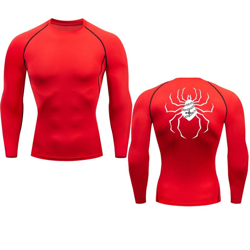 Anime Hunter X Hunter Kompressionsshirt Herren Spinne GYM Laufen Workout Thermounterwäsche Skifahren Eislaufen Joggen Basisschicht Shirt