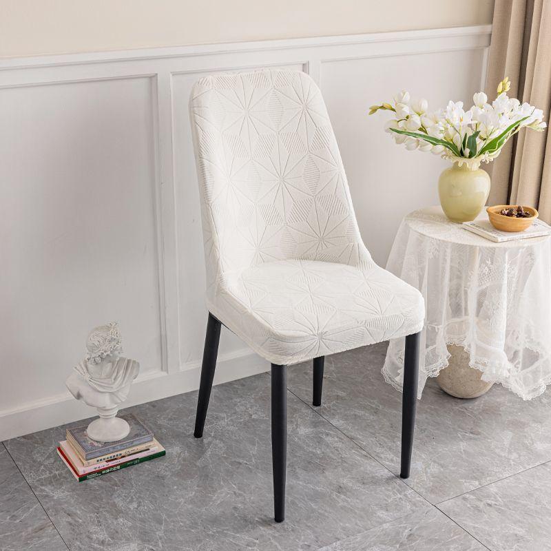 Curved Chair Cover Simple Dining Chair Cover Household Dining Table Chair Cover Elastic Anti-Grab Stool Cover