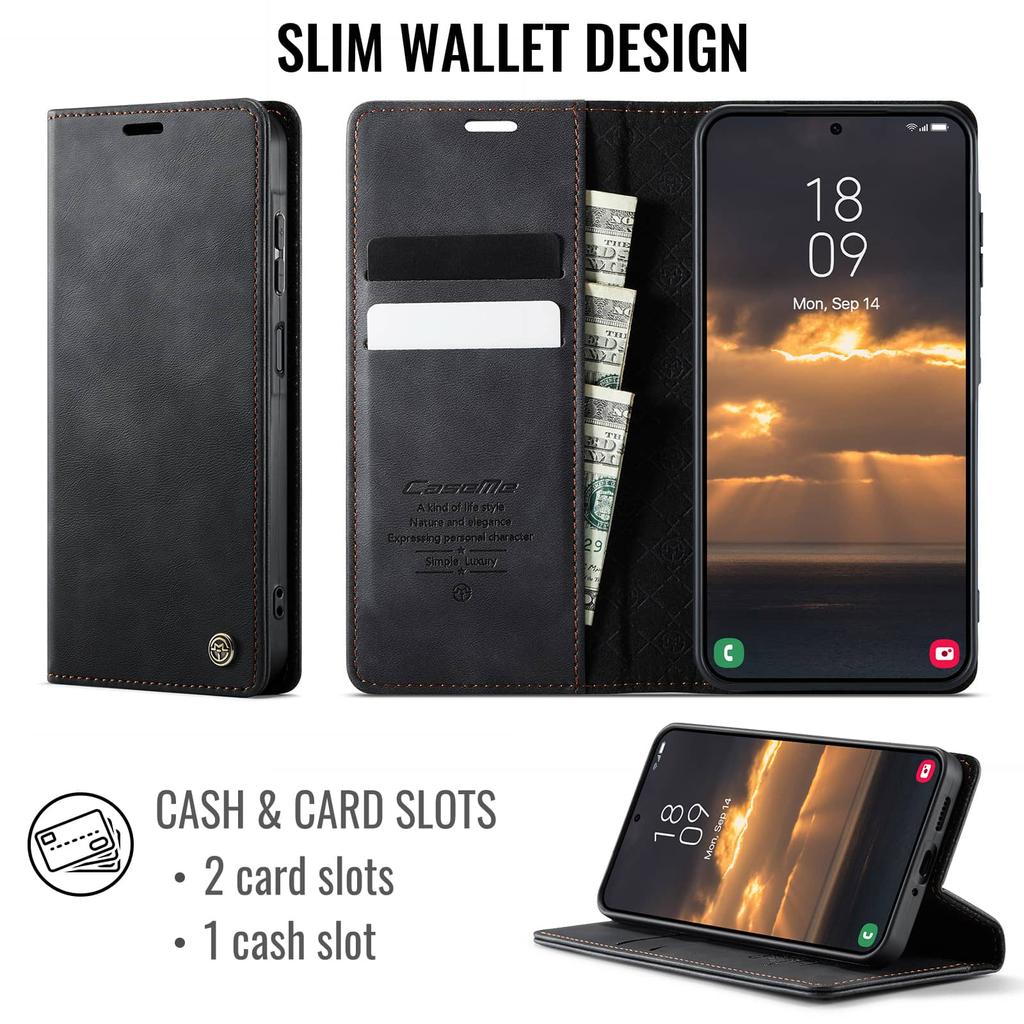 For Samsung Galaxy A17 Wallet Case Retro PU Leather RFID Blocking Card Holder Magnetic Flip Cover Kickstand Shockproof Case