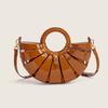 Red Bag for Women 2026 New Niche Hollow Inner Bag Shell Bag Internet Celebrity Basket Handbag Textured Crossbody Bag