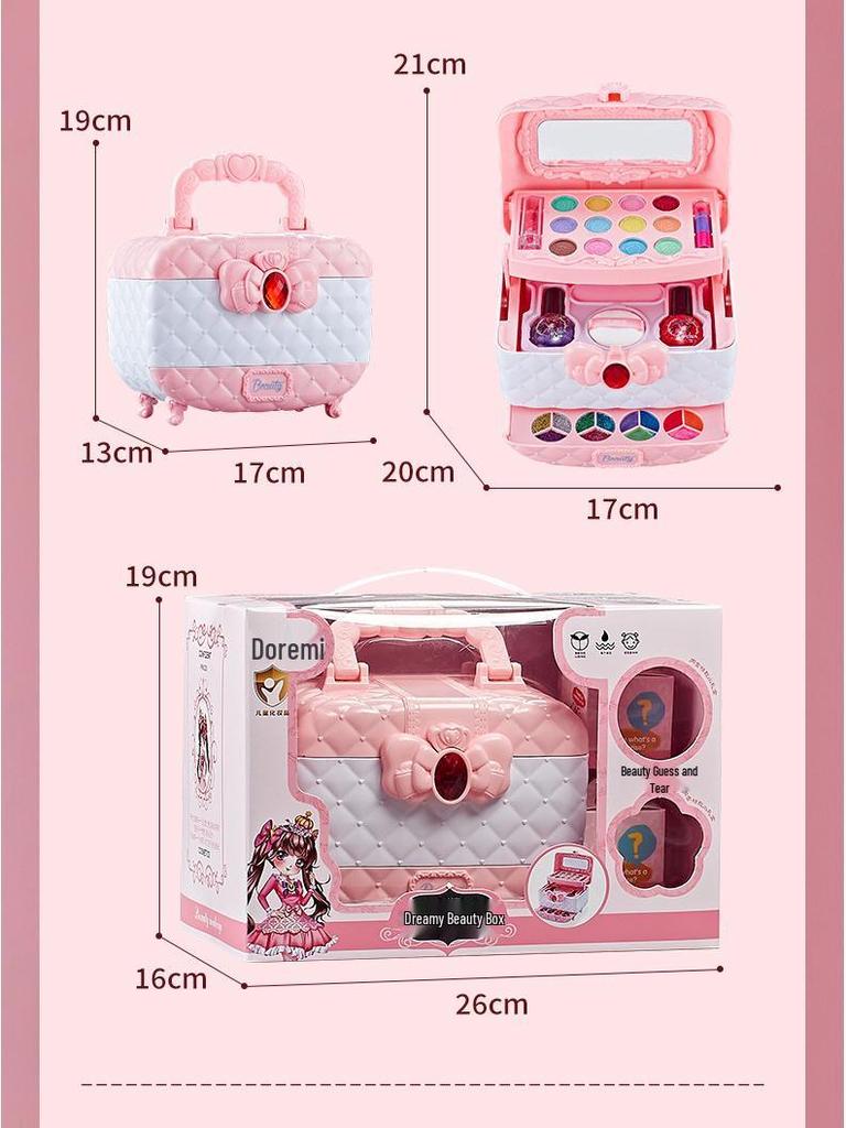 Princess Makeup Set for Girls - Cosmetics Box with Lipstick & Nail Polish