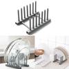 Dish Drainer Rack Kitchen Plates Holder Drying Organizer Plates Display Shelf Pot Lid Storage Stand Plate Detachable Save Space