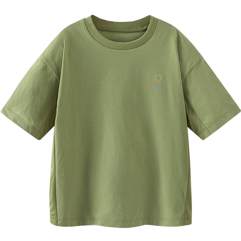 

Minibala Boys Quick-Dry Breathable Short-Sleeve T-Shirt 130