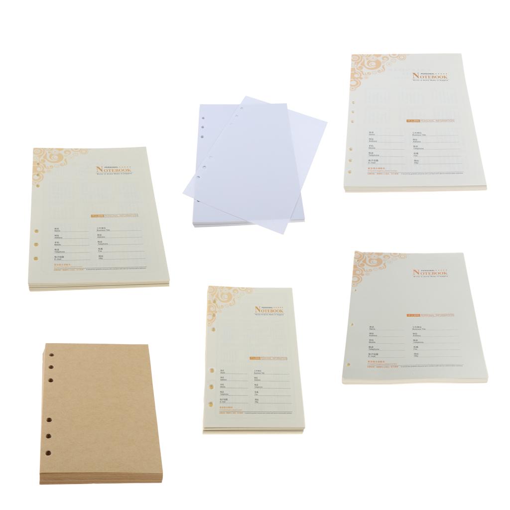 Wide Ruled Loose Leaf Filler Paper,8.19×5.59inch,6 Ring A5 Size