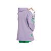 adidas FW22 Logo Solid Color Hoodie With Drawstring And Zipper Women Tops Purple IB5900