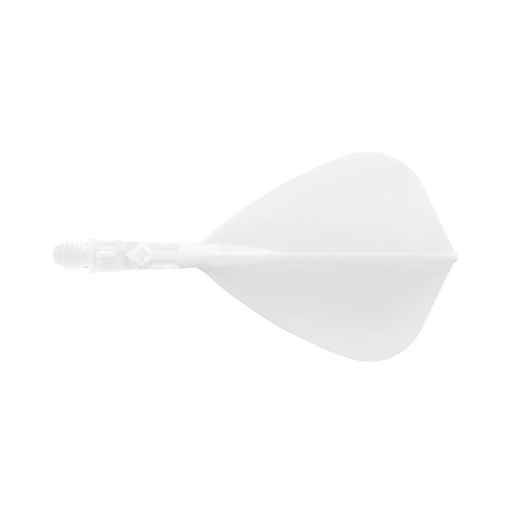 CUESOUL ROSTAK57 T19 Series Mixed Shaft Integrated Kite Shape Set of 3 Two-Tone Dual-Material Flights, Series, (White) CS-AK57FZ8S