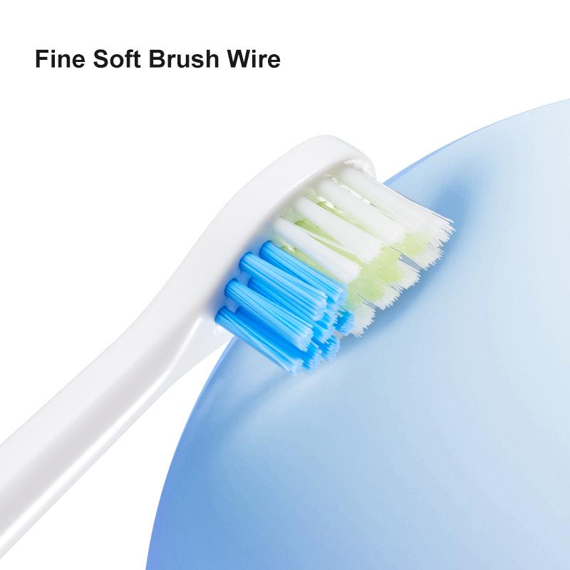 Testine di Ricambio per Spazzolino Elettrico Sonic Setole Morbide Pulizia a 360 Gradi Compatibili con Modelli di Spazzolino