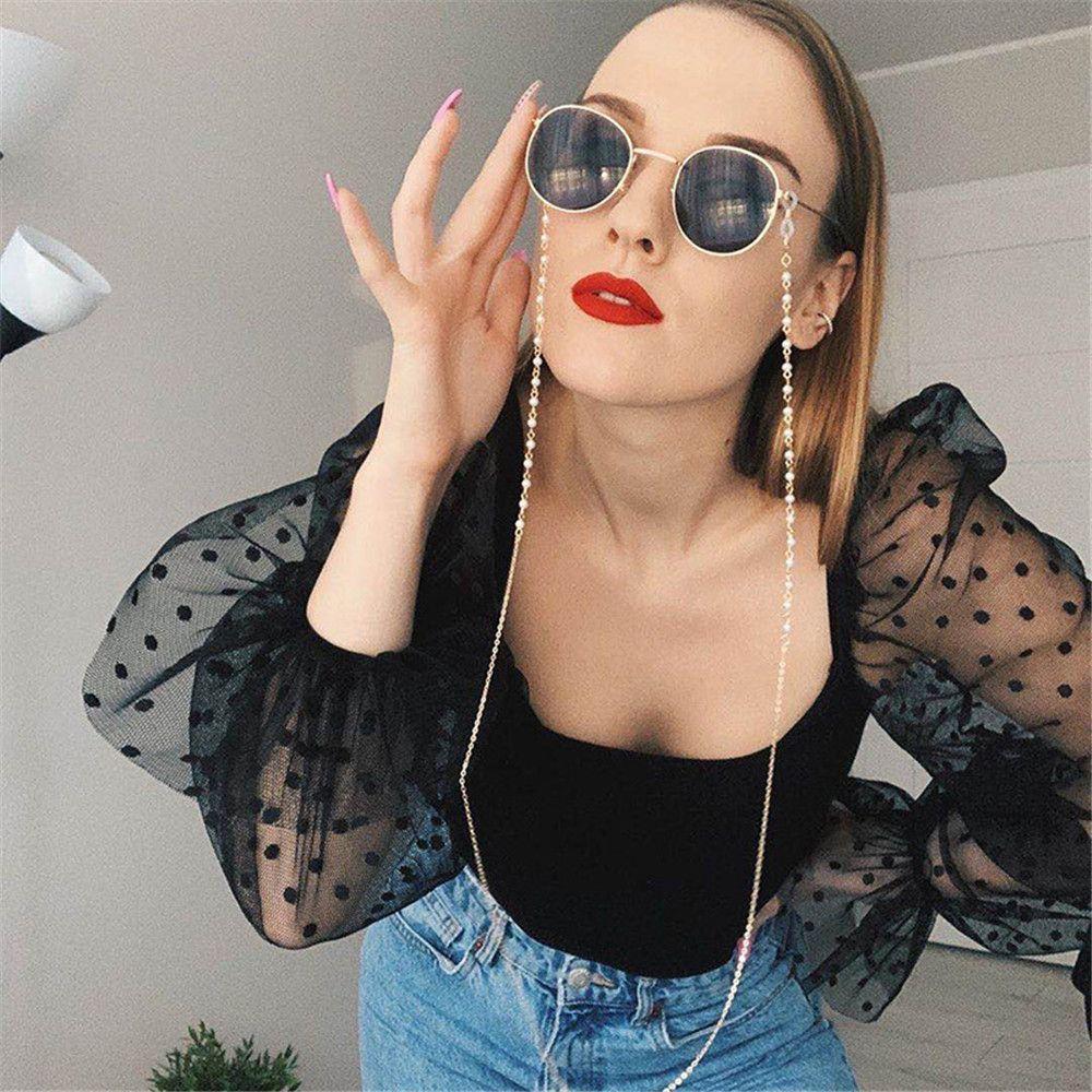 Pearls Reading Glasses Retainer Lanyard for Glasses Sunglasses Chains Glasses Strap Holder Cord