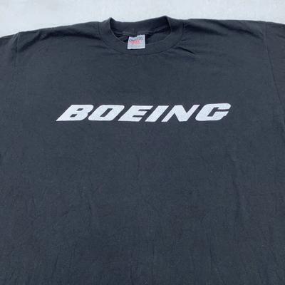 Vintage Boeing Hemd Herren XL Flugzeug Rakete Rakete USA 90er Jahre T-Shirt
