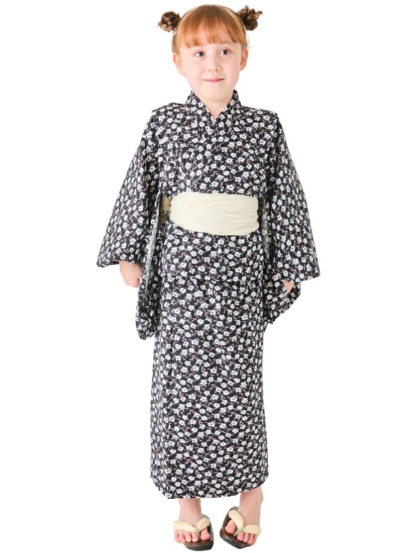 Ever Closet Yukata summer summer Summer Top and bottom Summer Fireworks Japanese Flower Size 110 [ever closet] Kids  (Japanese kimono) - Children s