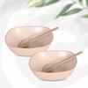 Set of 2 Earth-Friendly Multipurpose Bowls for Kitchen with Spoons | 750 Ml | Made with Rice Husk Biocomposite| Microwave Safe Bow