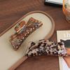 Elegant Bow Hair Clip Retro Imitation Acetate Shark Clip French Style Bun Hair Clip  For Women