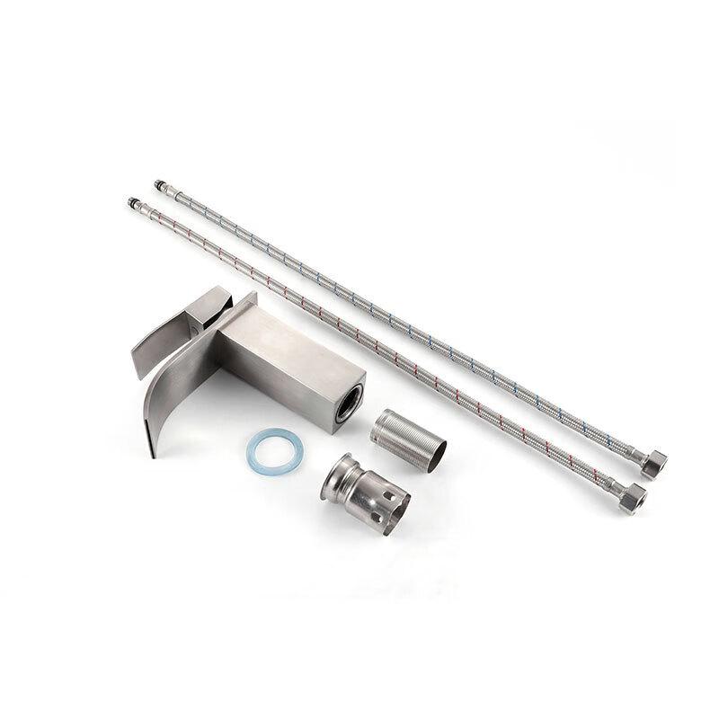 Zhi Shi 304 Stainless Steel Black Waterfall Bathroom Faucet