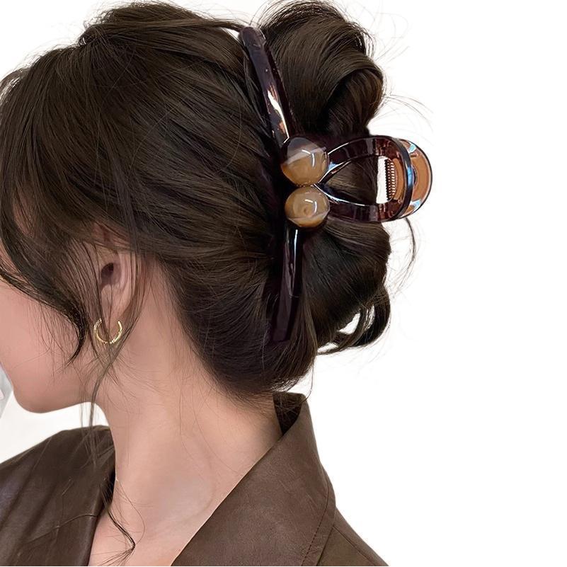 Medium Pearl Claw Clip for Thin Hair - Elegant Hairpin for Updos and Headwear