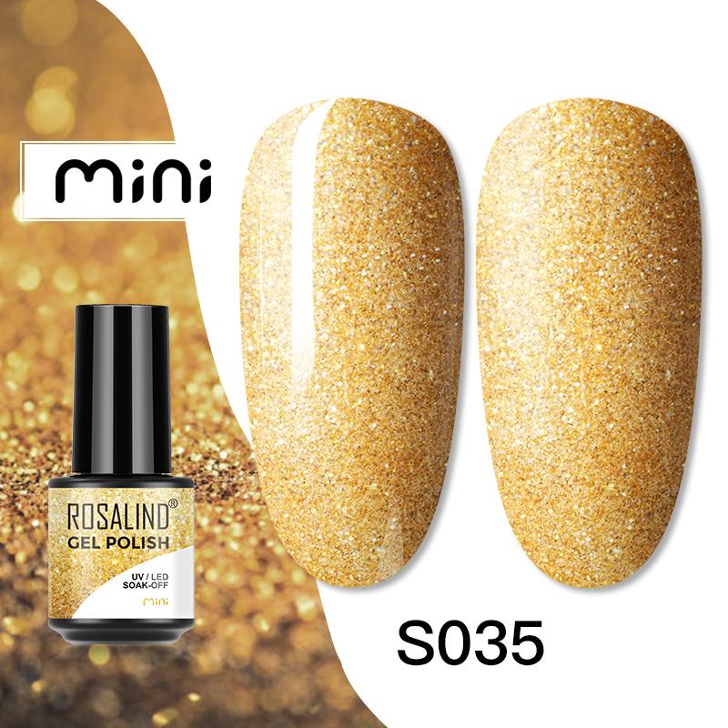 ROSALIND Mini Pure Color Gel 80 Colors Nail Polish Soak Off UV LED Gel Polish Varnish Lacquer Semi Permanent Base Top Coat For Nail Art Design