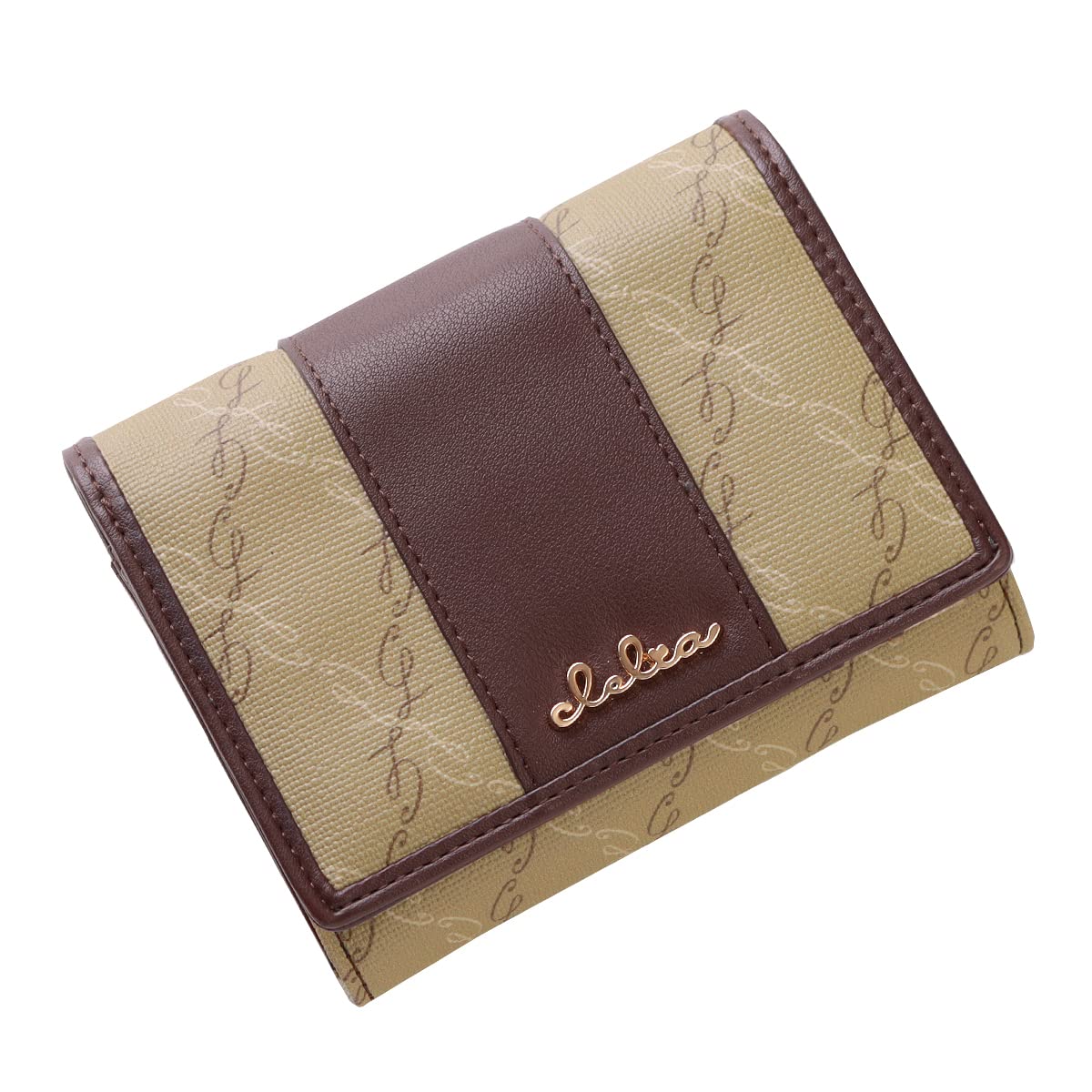 

Bifold Wallet Compact Large Capacity Bifold Wallet Belle Series [Cleria] Women s [CL-18015] (Beige Moon)