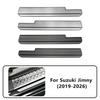 Door Sill Protector For Suzuki Jimny 2019 2020 2021 2022-2026 Stainless Steel Scuff Plate Cover Trim Exterior Car Accessories
