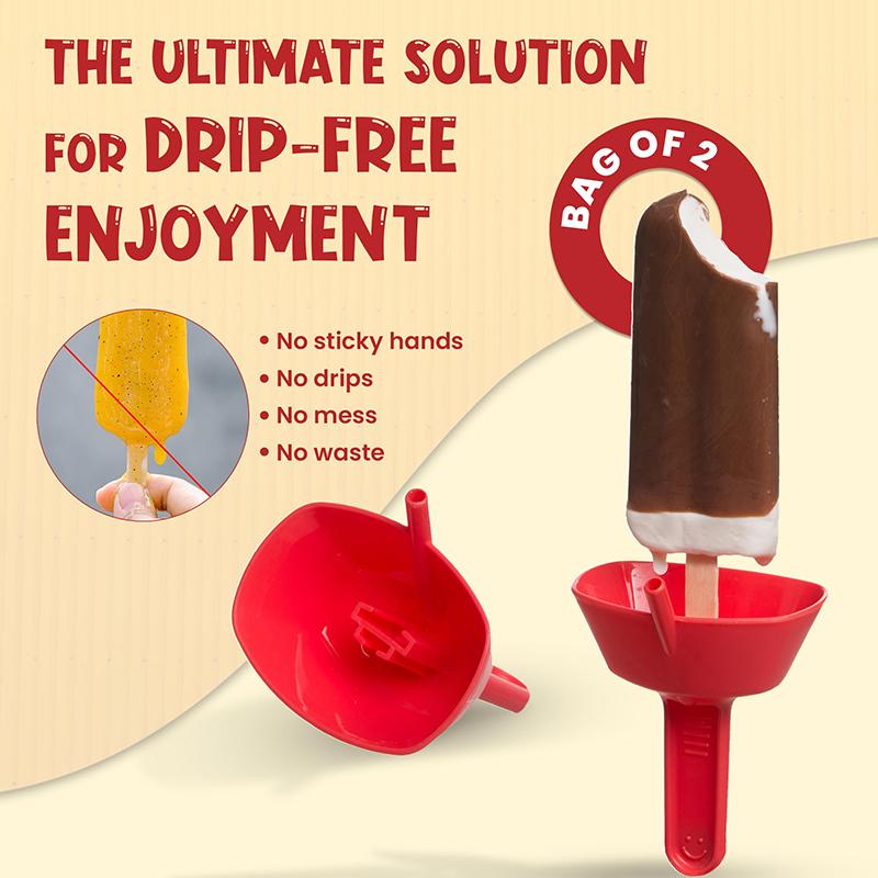 Drip-Proof Popsicle Rack Drip Free Ice Holder No Mess Free Frozen Treat Rack Popsicle Holder With Straw For Kid Ice Cream Summer
