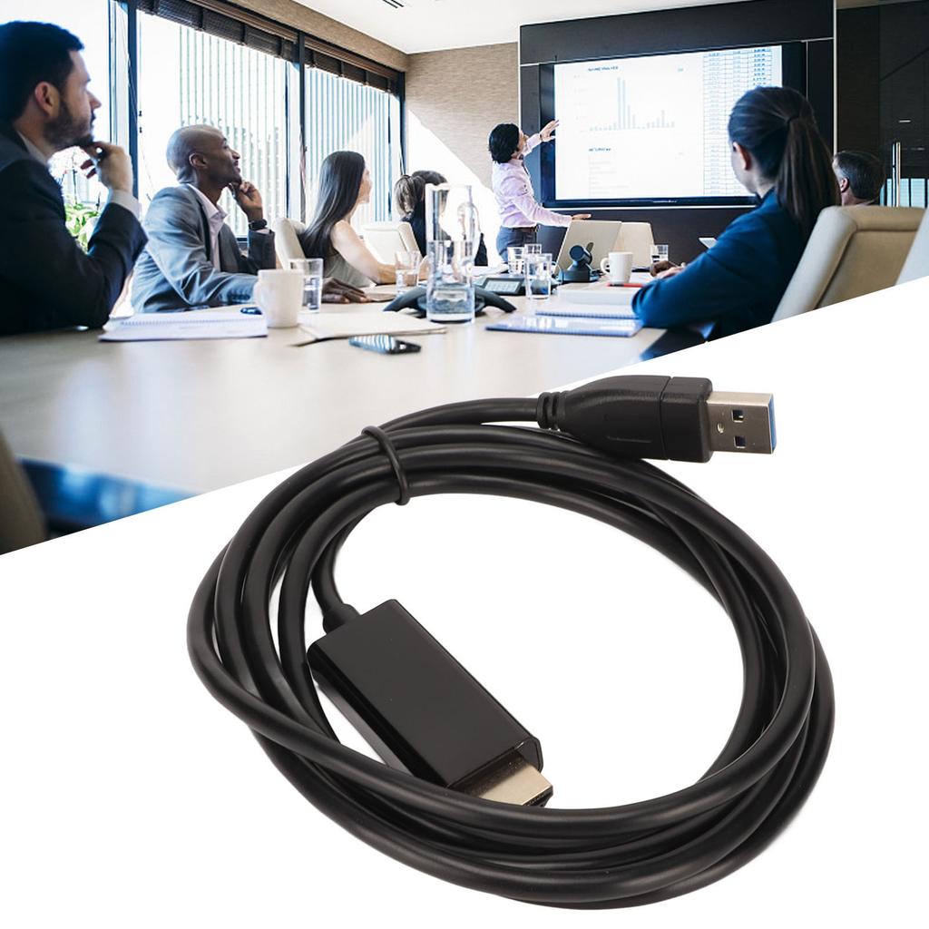 USB3.0 to HD Multimedia Interface Adapter Cable 5.9ft 4K Plug and Play Cable for OS X for Windows 10