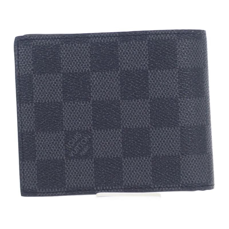LOUIS VUITTON  N60053 Damier Grafitte Bifold Wallet black mens