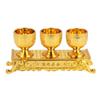 Decorative Golden Temple Cup Household Wine Glasses Altar Cups Tea Pot
