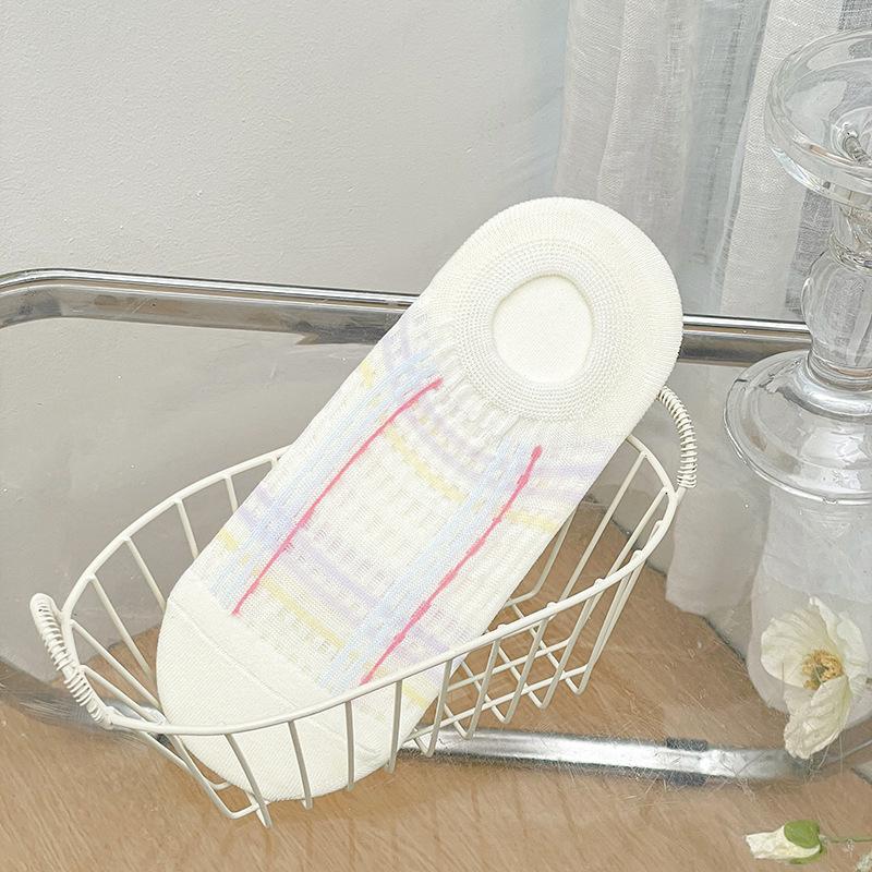 Women's Summer Thin New Cartoon Preppy Style Shallow Mouth Invisible Mesh Hollow Non Slip Socks