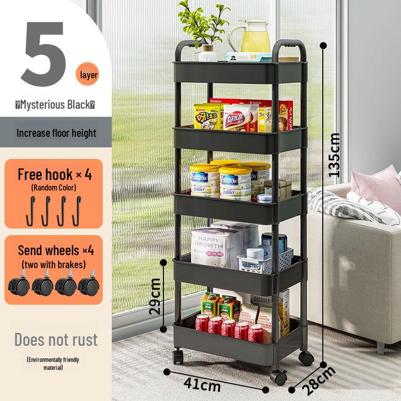 

Многоярусная напольная стойка для хранения для спальни, ванной комнаты, кухни и детских принадлежностей