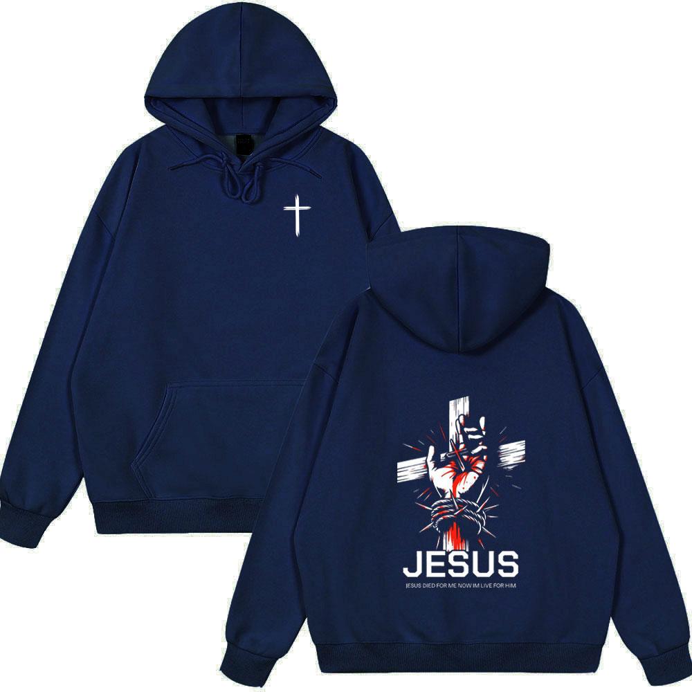 Christian Jesus Died for Me Now Im Live for Him Bible Verse Hoodies Women Clothing Fashion Harajuku Sweatshirts Fleece Pullovers