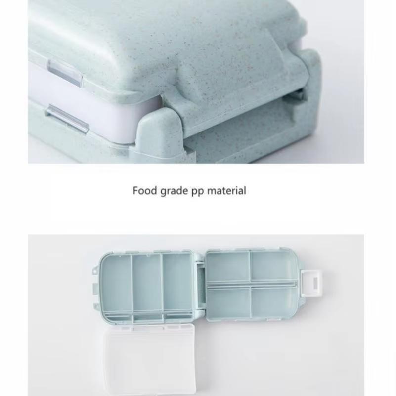 2Pcs Portable Mini Pill Box Medical Kits Vitamin Pills Box Storage Box Pill Container Health Travel Supplies