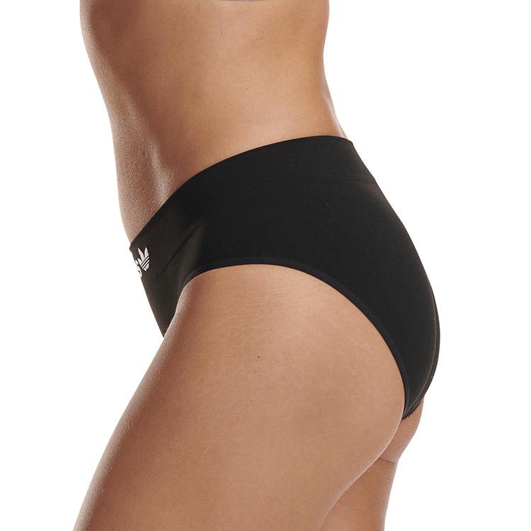 adidas Originals Full Coverage Elastic Comfortable Autumn Thin Antibacterial Triangle Underwear 2-Pack Women Underwear Black 4A4P67-908