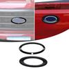 Front/Rear Logo Emblem Badge Cover Trim Ring For Ford F150 2021-22 Carbon Fiber