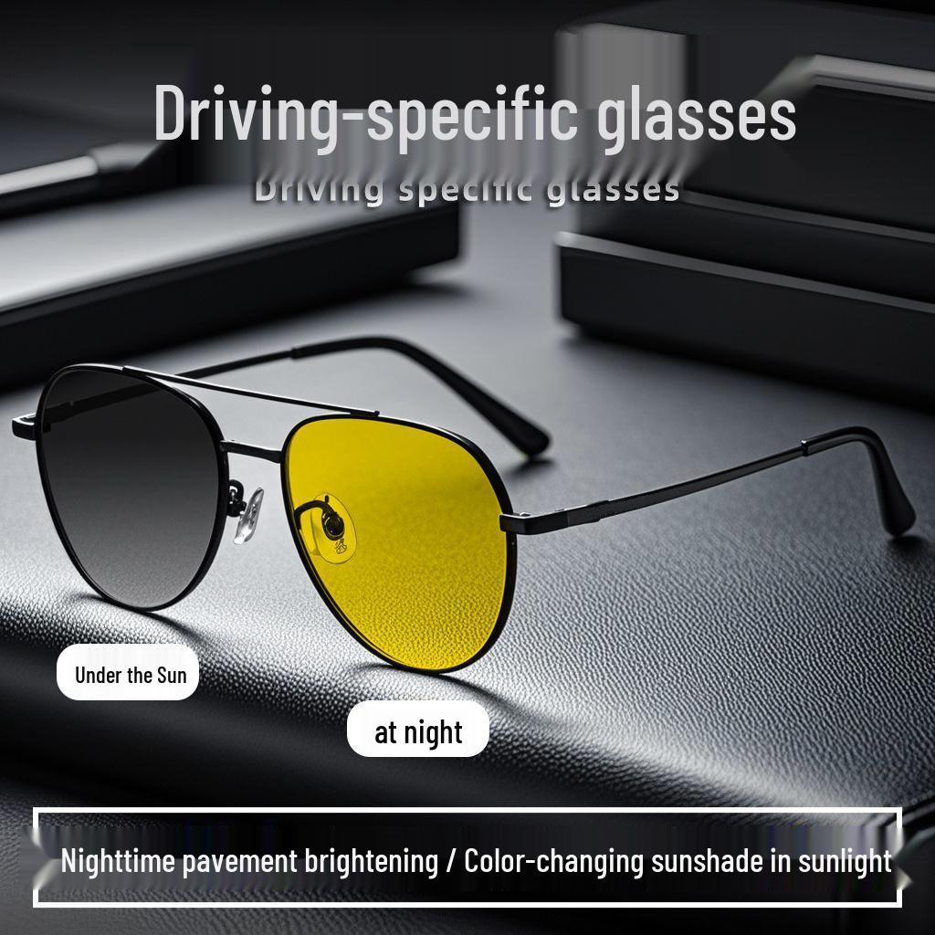 Men's Anti-Glare Night Vision Sunglasses for Day & Night Driving