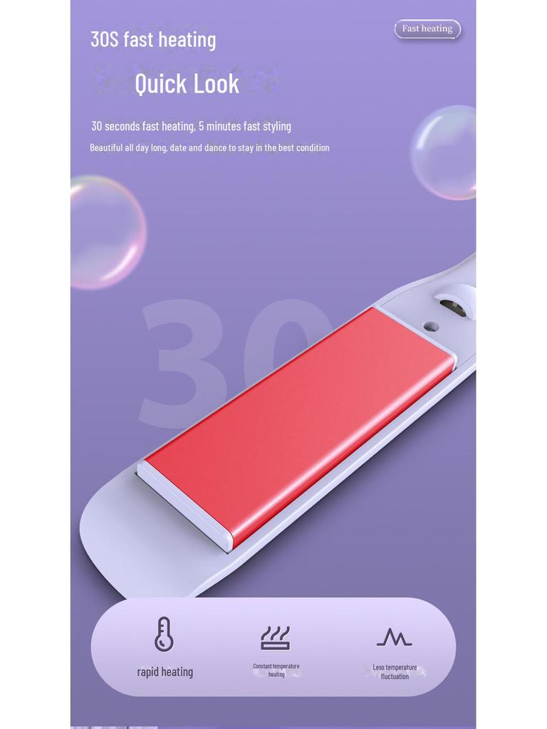 Dual-Purpose Curling & Straightening Iron for Hair: Compact & Fluffy Style Tool for Korean Students