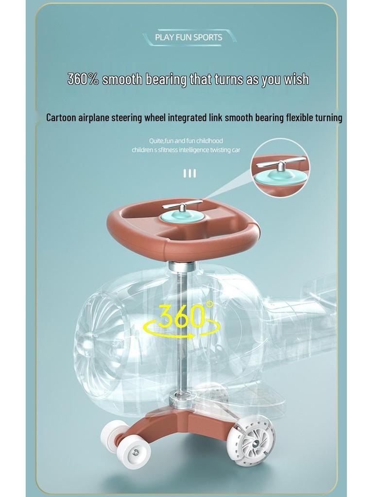 Children's Twist Car: Safe, Anti-Rollover Ride-On Toy for Boys, Girls, and Adults