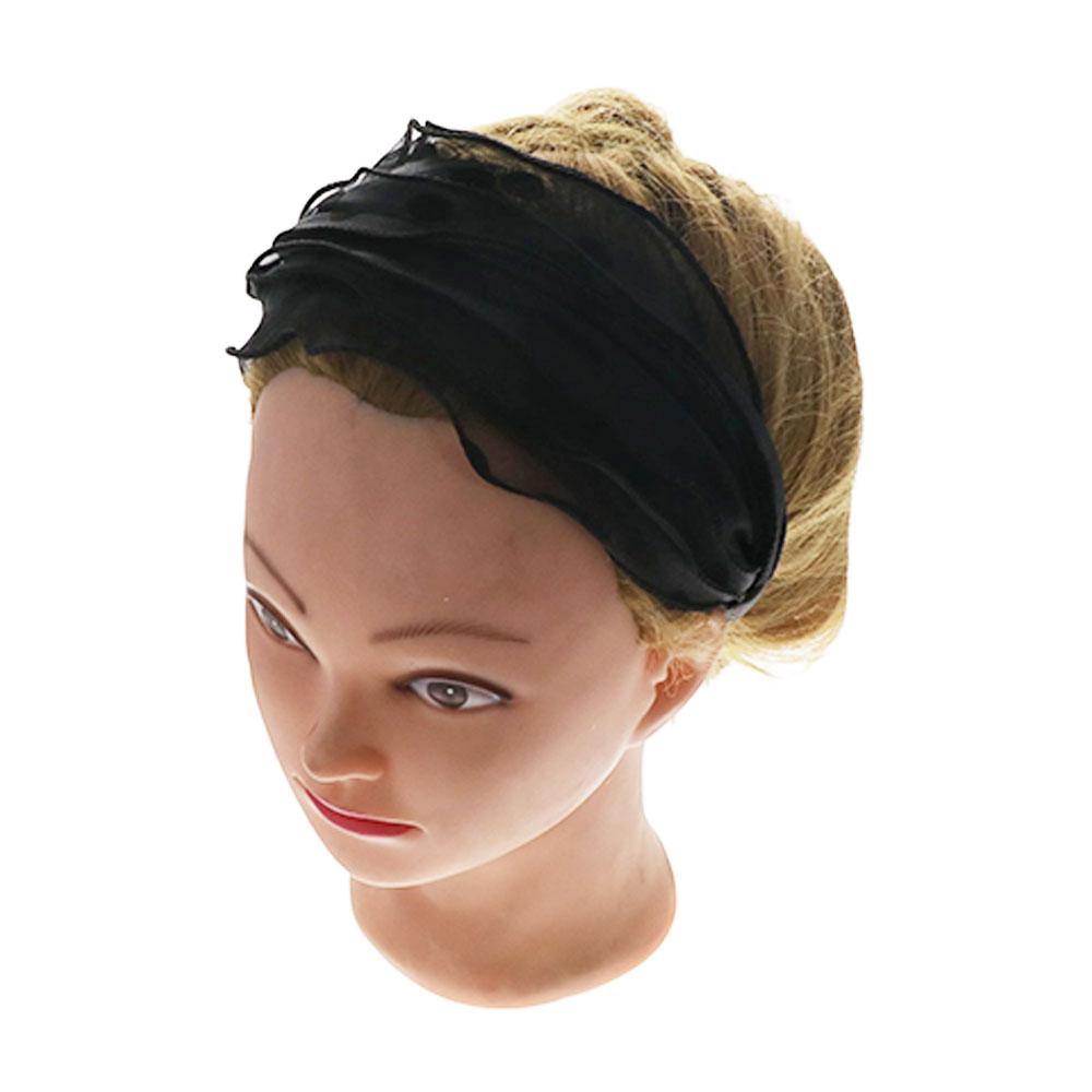 Point Wash Face Headband Wide Brimmed Korean Headwear Wide Hair Band Mesh Hairbands Women Headband