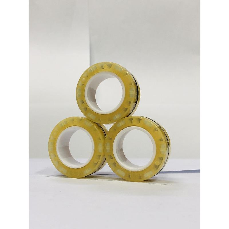 3pcs Anillos Magnéticos para Dedos Coloridos Set de Juguetes Fidget Imanes para Adultos Anillos Giratorios para Aliviar el Estrés Alivio de la Ansiedad Terapia