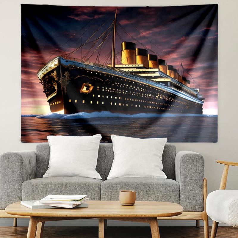 RMS Titanic Print Tapestry, Lightweight Wall Hanging, for Bedroom, Dorm, Living Room, Home Art Decor, Birthday Christmas Gift