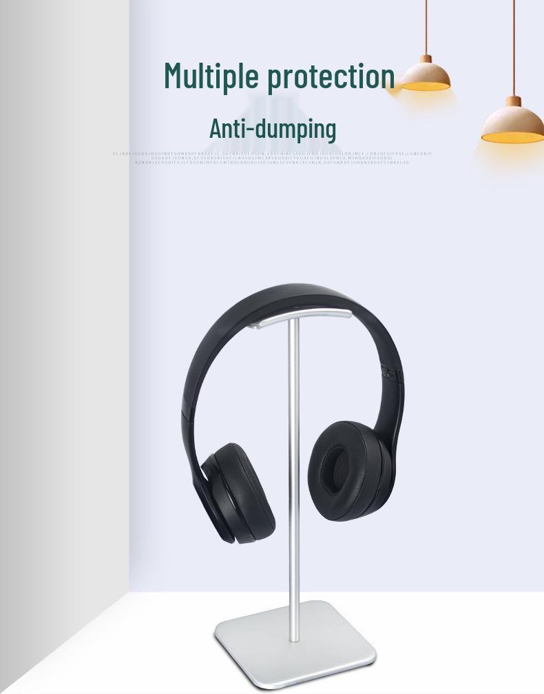 Aluminum Alloy Over-Ear Headphone Stand & Universal Hook