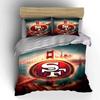 Golden Gate Bridge SF Logo Design Bedding Duvet Cover Set Duvet Cover Pillowcases  (1*Duvet Cover 2*Pillowcases, Without Duvet Insert)