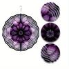 10 Inch Purple Black Metal Wind Chime with 360 Swivel Hook Floral Art Hanging Decor for Garden Patio Balcony All Season Gift