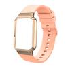 Compatible with Xiaomi Band 10 Pro Metal Frame: Standard Version Silicone Watch Strap with Flat Buckle in Matching Color.