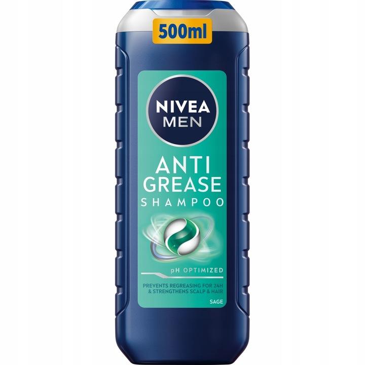 NIVEA MEN Anti-Fett Erfrischendes Shampoo 500ml – Mit Salbei