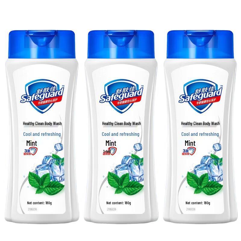 Safeguard Refreshing Mint Shower Gel (3 x 180g)