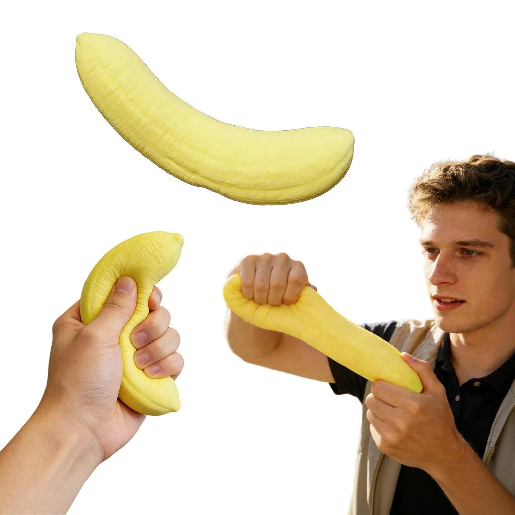 Realistic Banana Stick Toy, Soft And Slow- Fruit Toy, Party Gift, Stress Reliever, Birthday Gift For Adults And Children
