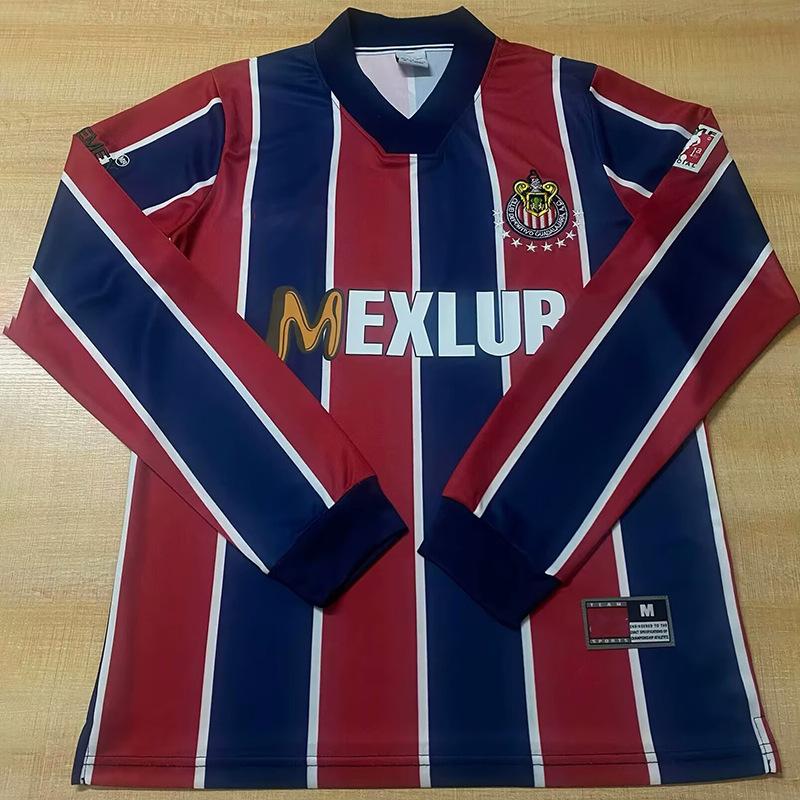 Vintage Unpopular Classic Jersey Chivas Mexico Americas Monterrey Atella Home and Away Football Jersey Long Sleeve